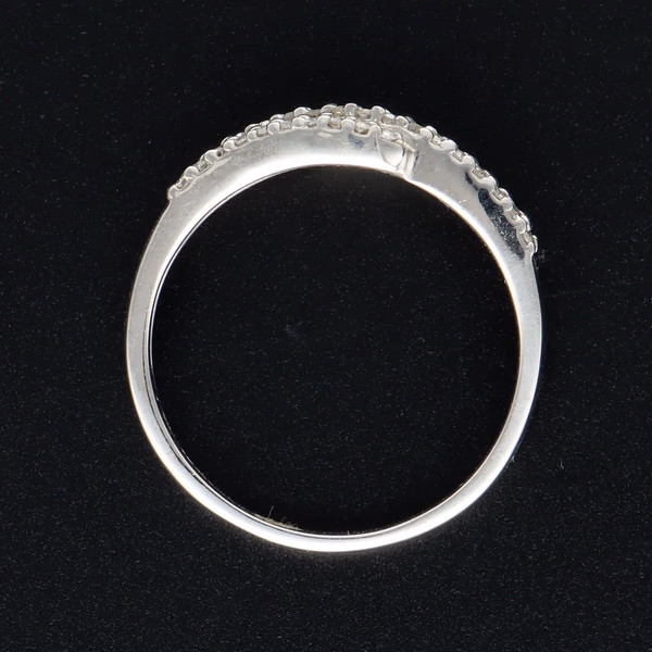 9ct White Gold 0.57ct Diamond Cluster Ring