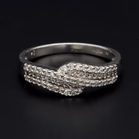 9ct White Gold 0.57ct Diamond Cluster Ring