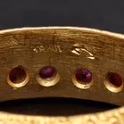 18ct Yellow Gold & Cabochon Ruby Ring