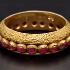 18ct Yellow Gold & Cabochon Ruby Ring