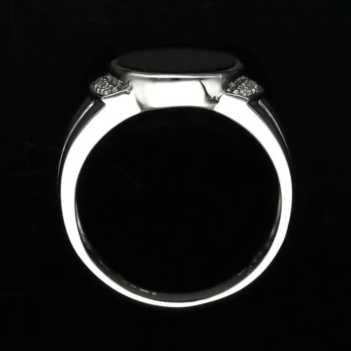 Gold Oynx Diamond Art Deco Style Ring image-6