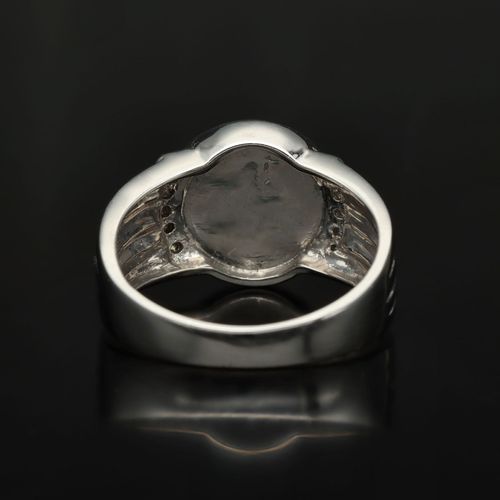 Gold Oynx Diamond Art Deco Style Ring image-4