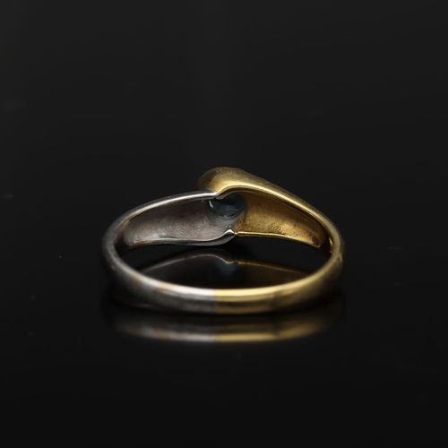 18ct Gold Aquamarine Ring. Birmingham 1996 image-5