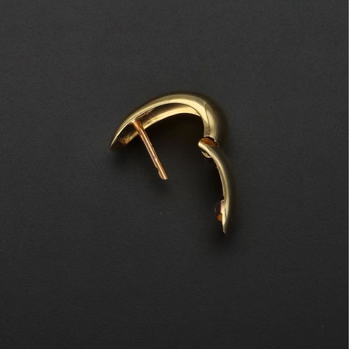 Pair of Italian 18ct Gold Hoop Earrings image-5