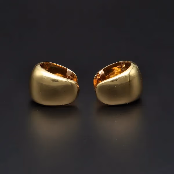 Pair of Italian 18ct Gold Hoop Earrings