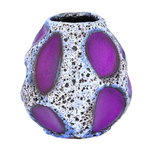 Vintage Roth Keramik 308 Purple Grenade Vase image-3