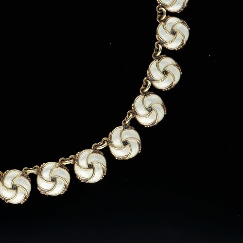 Silver and Enamel Fringe Necklace by Meka image-2