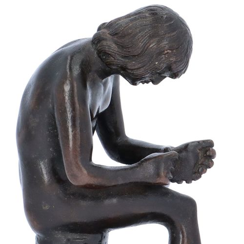 Grand Tour Miniature Bronze Sculpture of Spinario image-6