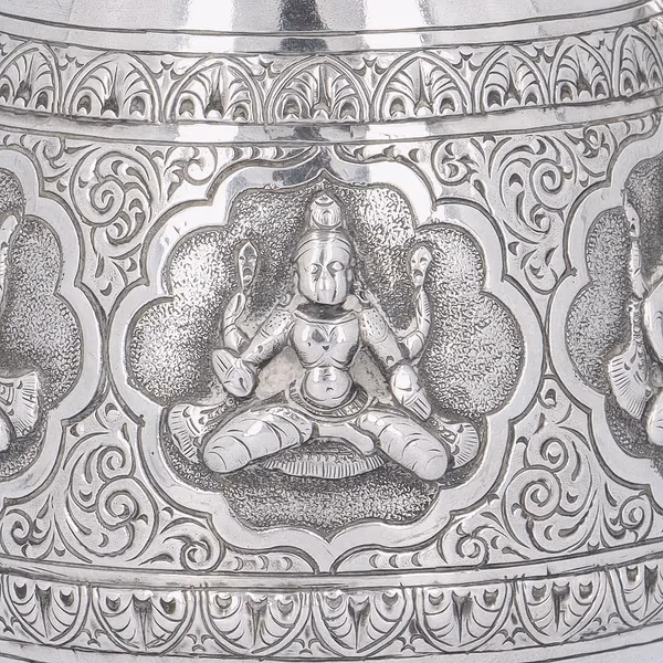 19th Century Signed Antique Silver Mug by C Krishniah Chetty