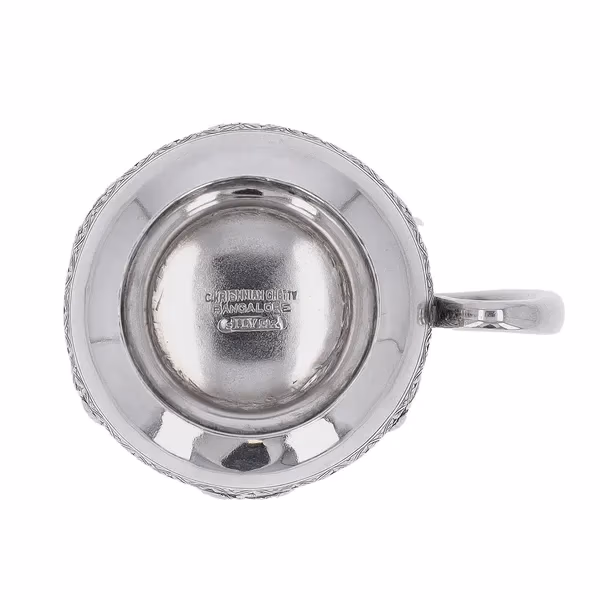 19th Century Signed Antique Silver Mug by C Krishniah Chetty