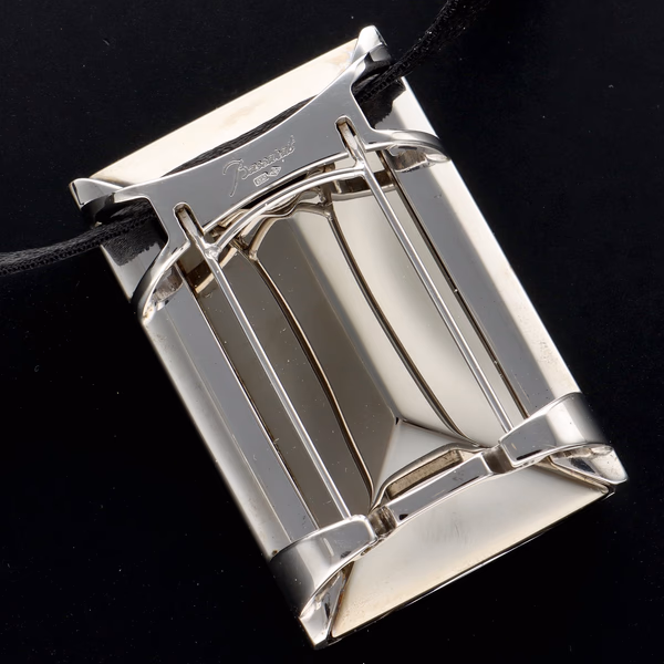 Baccarat Sterling Silver & Blue Crystal Convertible Pendant/Brooch