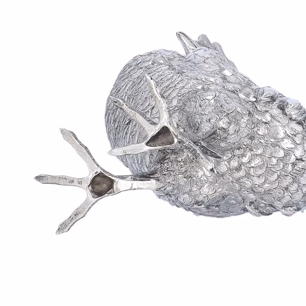 19th Century Silver Cockerel