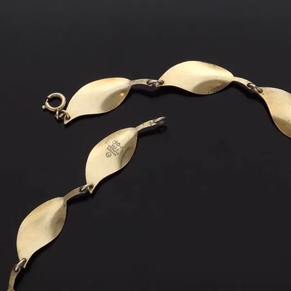 Vintage David Andersen Vermeil Silver and Enamel Necklace
