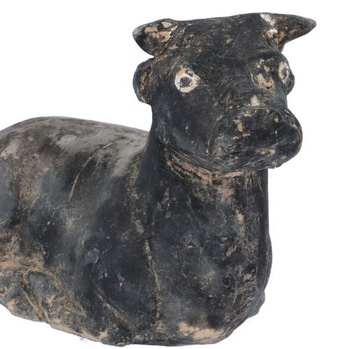 Tang Dynasty Pottery Bull image-2