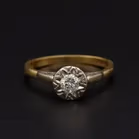 18ct Gold 0.2ct Diamond Ring. London 1973