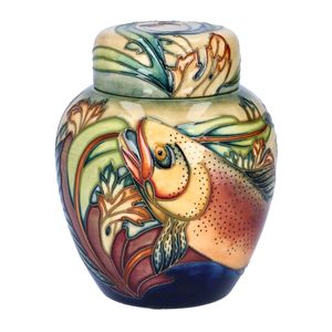 Moorcroft Trout Ginger Jar by Philip Gibson
