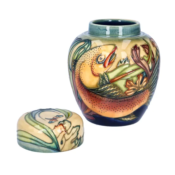 Moorcroft Trout Ginger Jar by Philip Gibson