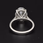 Platinum Oval Lab Diamond 5.03ct Solitaire Ring