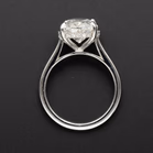 Platinum Oval Lab Diamond 5.03ct Solitaire Ring