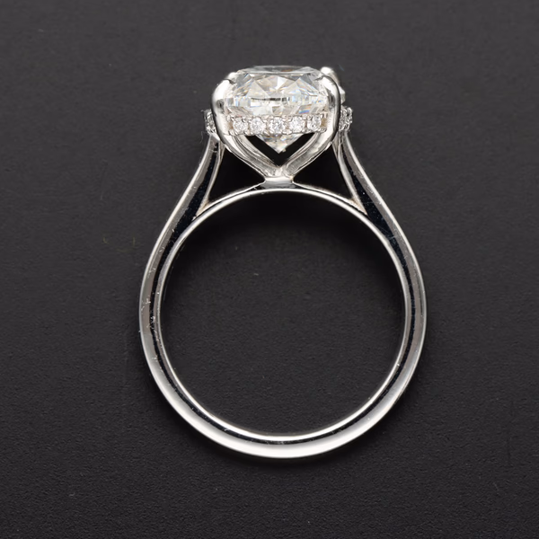 Platinum Oval Lab Diamond 5.03ct Solitaire Ring