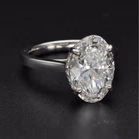 Platinum Oval Lab Diamond 5.03ct Solitaire Ring