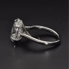 Platinum Oval Lab Diamond 5.03ct Solitaire Ring
