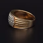 9ct Yellow Gold Diamond Cluster RIng