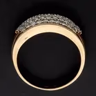 9ct Yellow Gold Diamond Cluster RIng