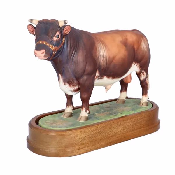 Royal Worcester "Brahman Bull" by Doris Lindner with COA
