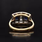 18ct Gold Platinum Diamond and Sapphire Ring