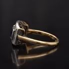 18ct Gold Platinum Diamond and Sapphire Ring