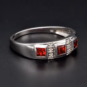 Gold Ruby Diamond Ring