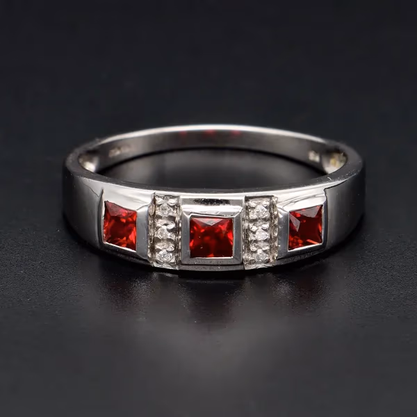 Gold Ruby Diamond Ring