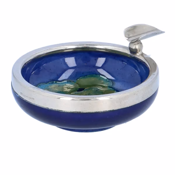 Early 20th Century William Moorcroft Moonlit Blue Ashtray