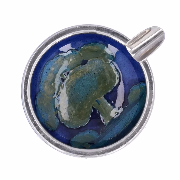 Early 20th Century William Moorcroft Moonlit Blue Ashtray