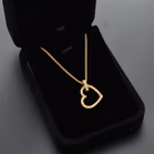 18ct Gold Diamond Heart Pendant on Chain
