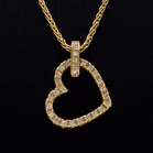 18ct Gold Diamond Heart Pendant on Chain