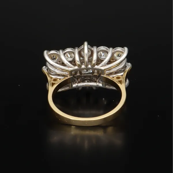 18K Gold & Diamond Cluster Ring