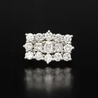 18K Gold & Diamond Cluster Ring