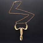 Heavy 18ct Gold Scorpion Diamond and Ruby Pendant