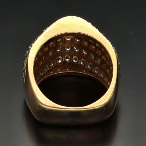 18k Gold David Morris Diamond Bombe Ring image-4