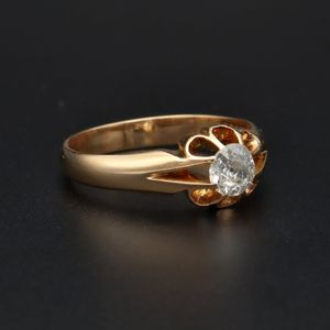 18ct Gold Diamond Solitaire Gypsy Ring