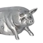 Silver Cast Model of a Recumbent Pig