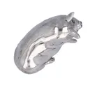 Silver Cast Model of a Recumbent Pig