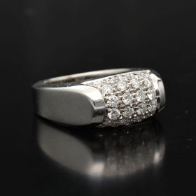 Bulvgari 18ct White Gold Diamond Cluster Ring