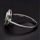 Platinum Emerald and Diamond Ring