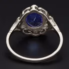 Platinum Tanzanite and Diamond Ring