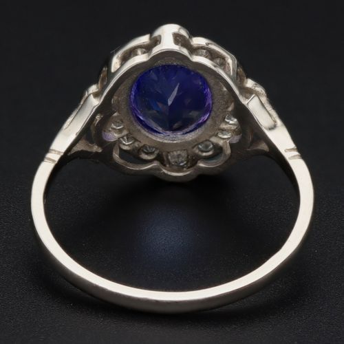 Platinum Tanzanite and Diamond Ring image-5