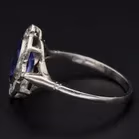 Platinum Tanzanite and Diamond Ring