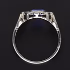 Platinum Tanzanite and Diamond Ring